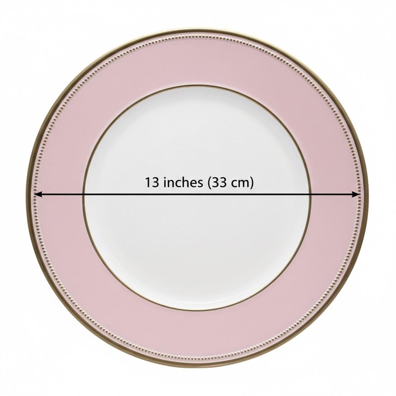 Dining plate,for Dinner Plates,Chargers for Wedding, Party Easter Table Settings(Pink)