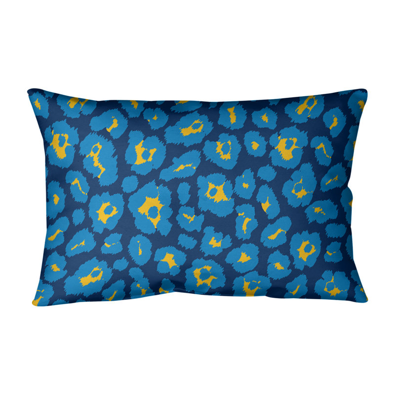 Housse de coussin de foot rectangulaire Los Angeles flash football, Bleu marine, Faux lin