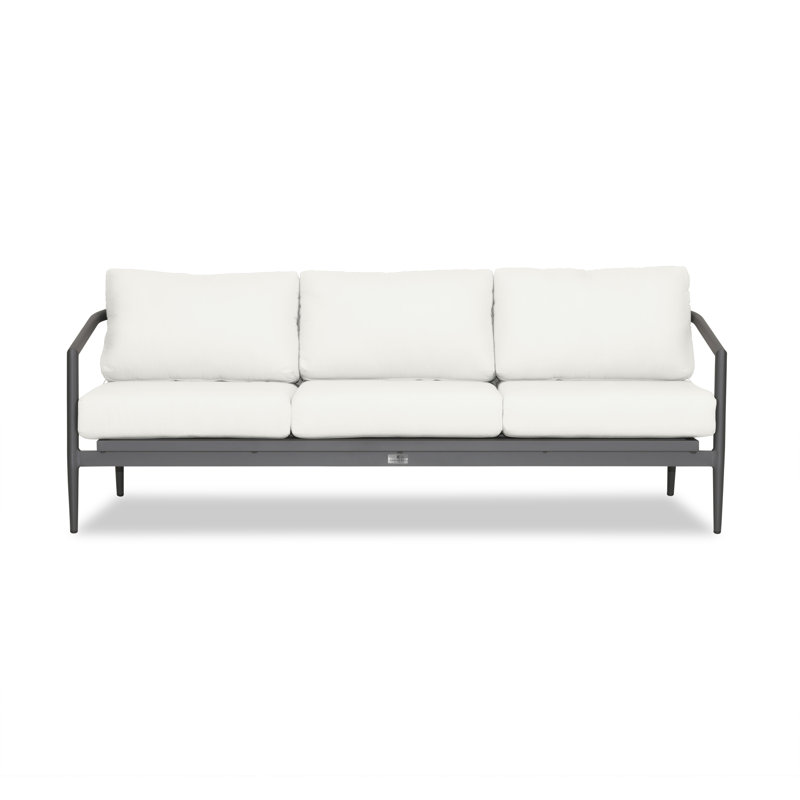Outdoor 3 - Seat Patio Sofa, Canvas Natural Sunbrella® Canvas, Slate