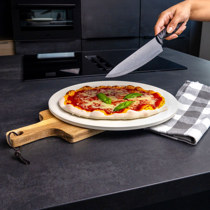 Belfry Kitchen Karval Cordierite, Ceramic Pizza Stone, 1.5cm H x 33cm W x 33cm D