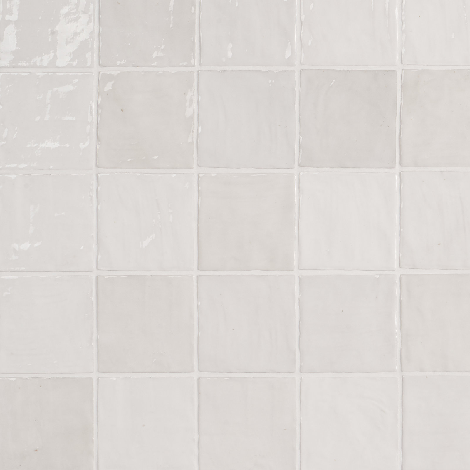 Karma 4" x 4" Glazed Ceramic Wall Tile (5.38 Sq. Ft. / Case), White