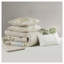 Ensemble d'édredon 6 pièces en coton taupe avec imprimé tropical et coussins décoratifs-124648201-124648198