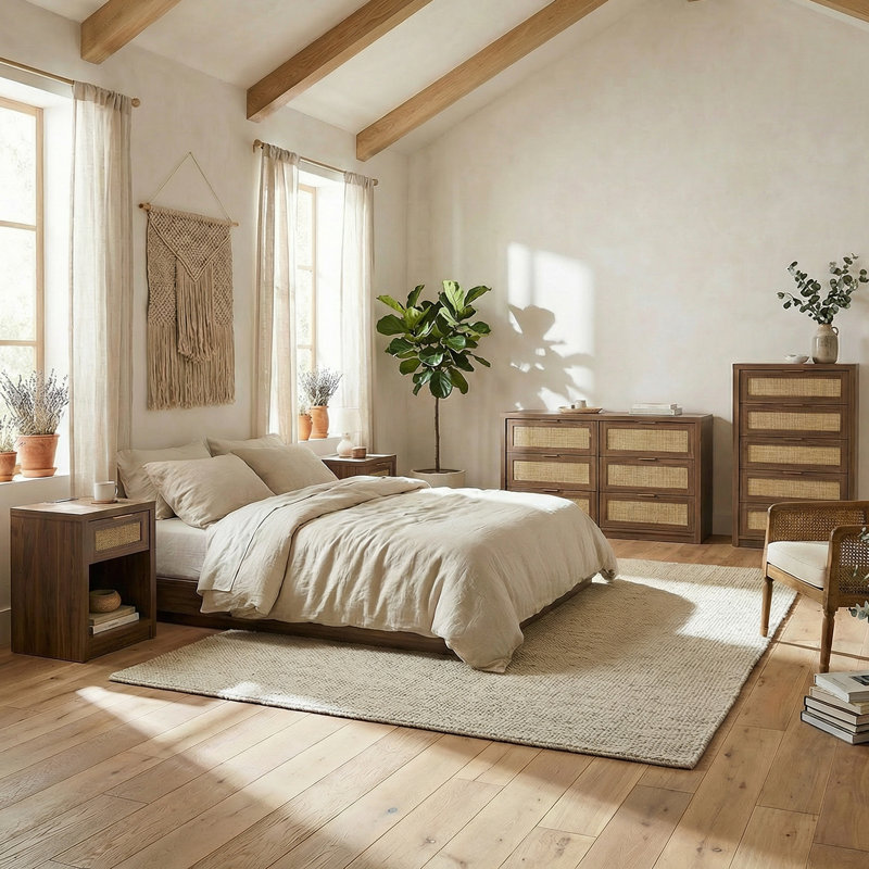 Dearbhaile Dresser & Nightstand Set, Special Walnut