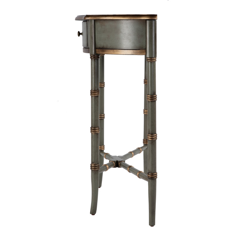 Skilling Demilune Console Table, Green