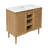 Bron 36" Freestanding Bathroom Vanity in Brown Oak with 3-Hole Widespread Sink Top-105680444-105680447-121538970