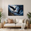 Oiseaux, art mural en métal gris Drongo noir-1621473275