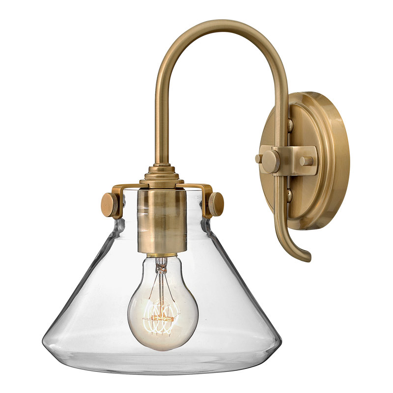 Redfern Steel Armed Sconce, Brushed Caramel