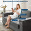 Canapé 70 po en chenille moderne avec charge USB, housse amovible et coussin à ressorts, petit canapé confortable pour appartement, bureau, salon-1579849882