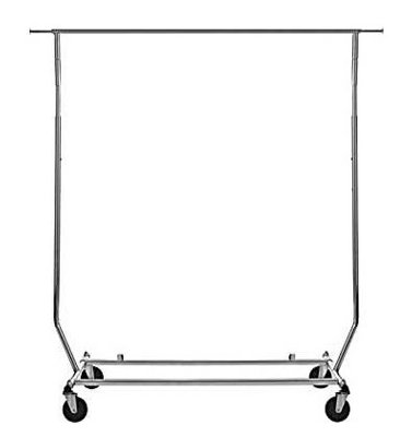 48'' Metal Rolling Industrial Pipe Clothing Rack