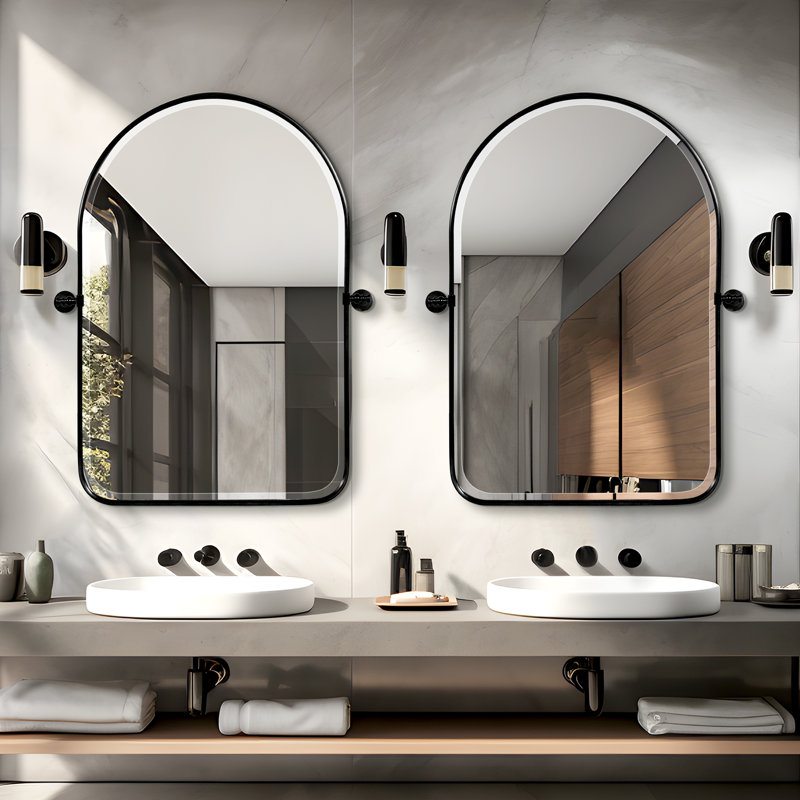 Miroir mural Quesenberry, 36 po x 24 po, Or