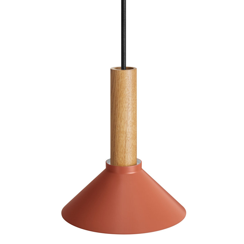 Emblem 1 - Light Pendant, 12" H x 14" W x 14" D, White Oak, Gray Blue
