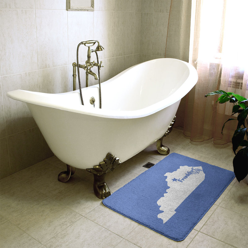 Tapis pour salle de bain frankfort kentucky, l 21 po x L 34 po, Bleu