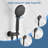 Wall Mounted Solid Brass Complete Shower System,5 Functions Shower Kit With Rough-In Valve-112444671