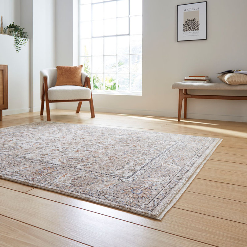 Vintage area rug Machine Woven Beige, Runner 60 x 123cm