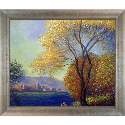 Antibes, vue de Salis, peinture à l'huile sur toile encadrée