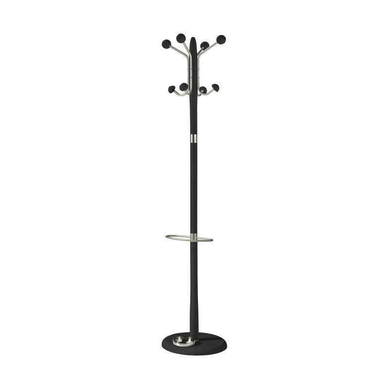 Lettie Freestanding 8 - Hook Coat Rack, Black