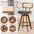 Sirine 4-Piece Swivel Vegan Leather Counter Stool-103707235