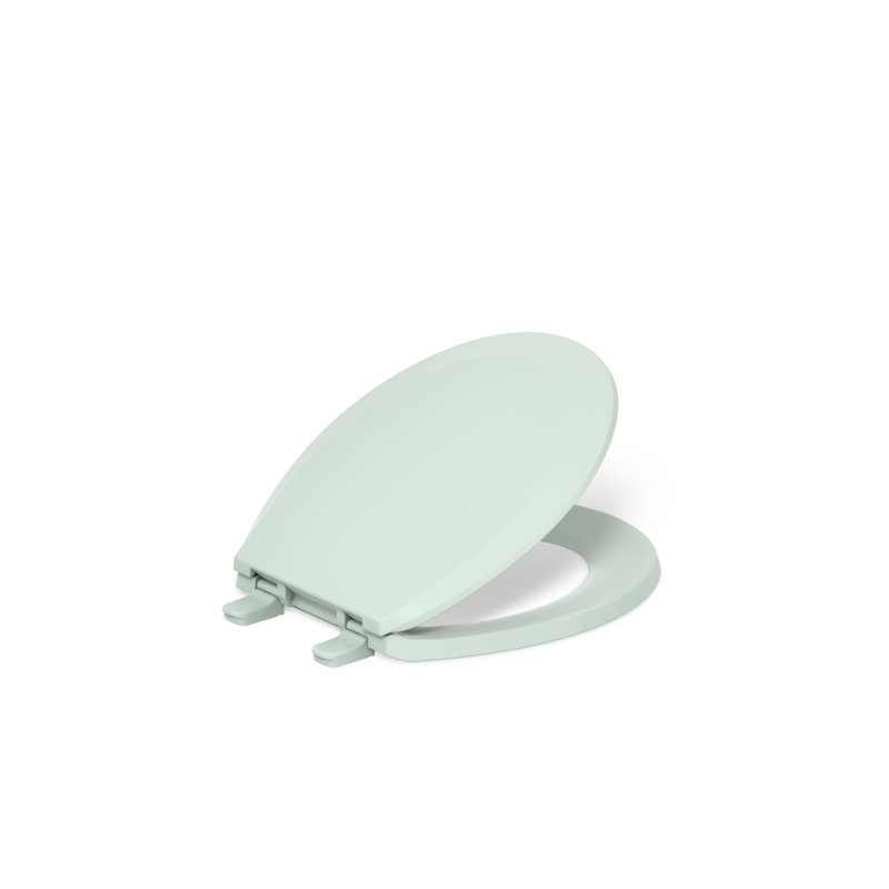 Lustra with Quick-Release Hinges Toilet Seat, Seafoam Green, Round