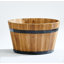 Pot de fleurs tonneau en bois