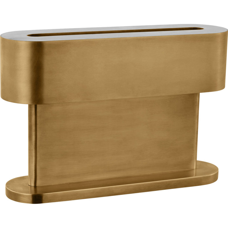 Wyllis Table Lamp, Hand Rubbed Antique Brass, 12" H x 18" W x 5" D