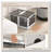 Stackable Storage Bins with Lids Collapsible Closet Organizers on Wheels
