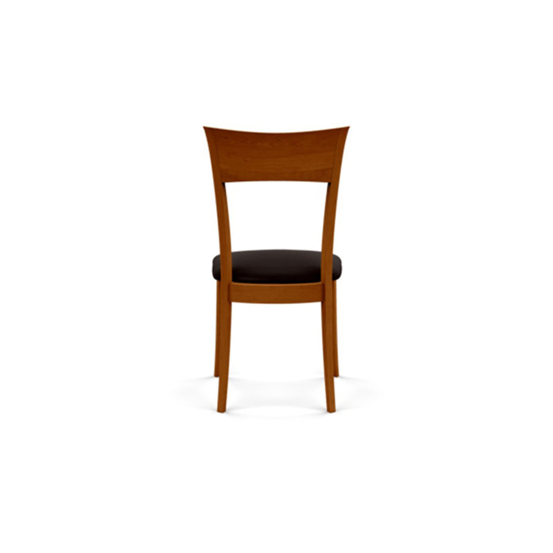 Ingrid Upholstered Dining Chair, Autumn Cherry, Ebony Leather