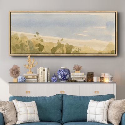 Brushy Coast I- Framed Canvas