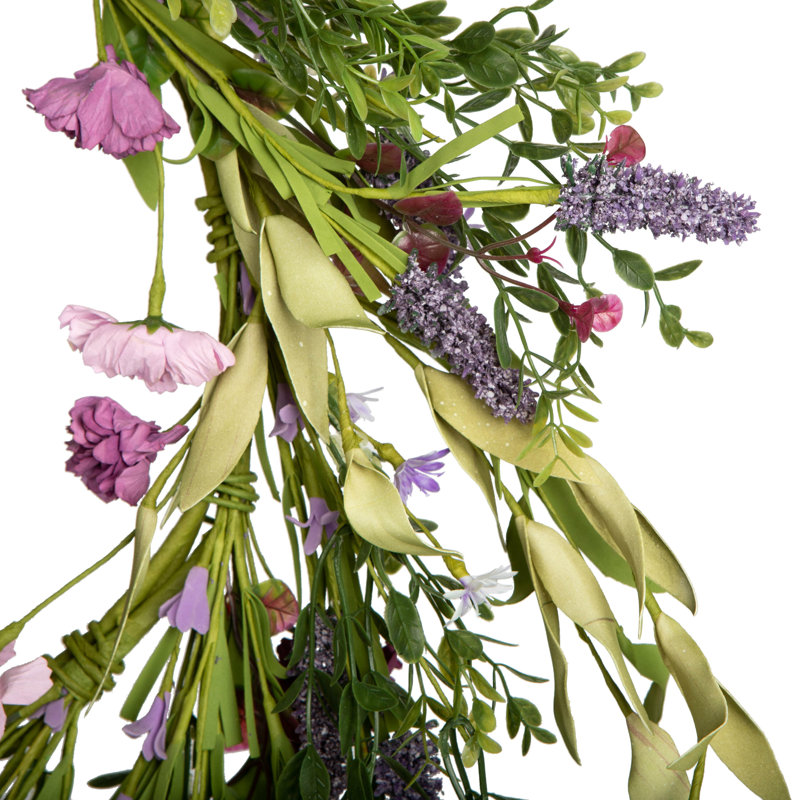 Couronne de 24 po lilas mauve artificielle.