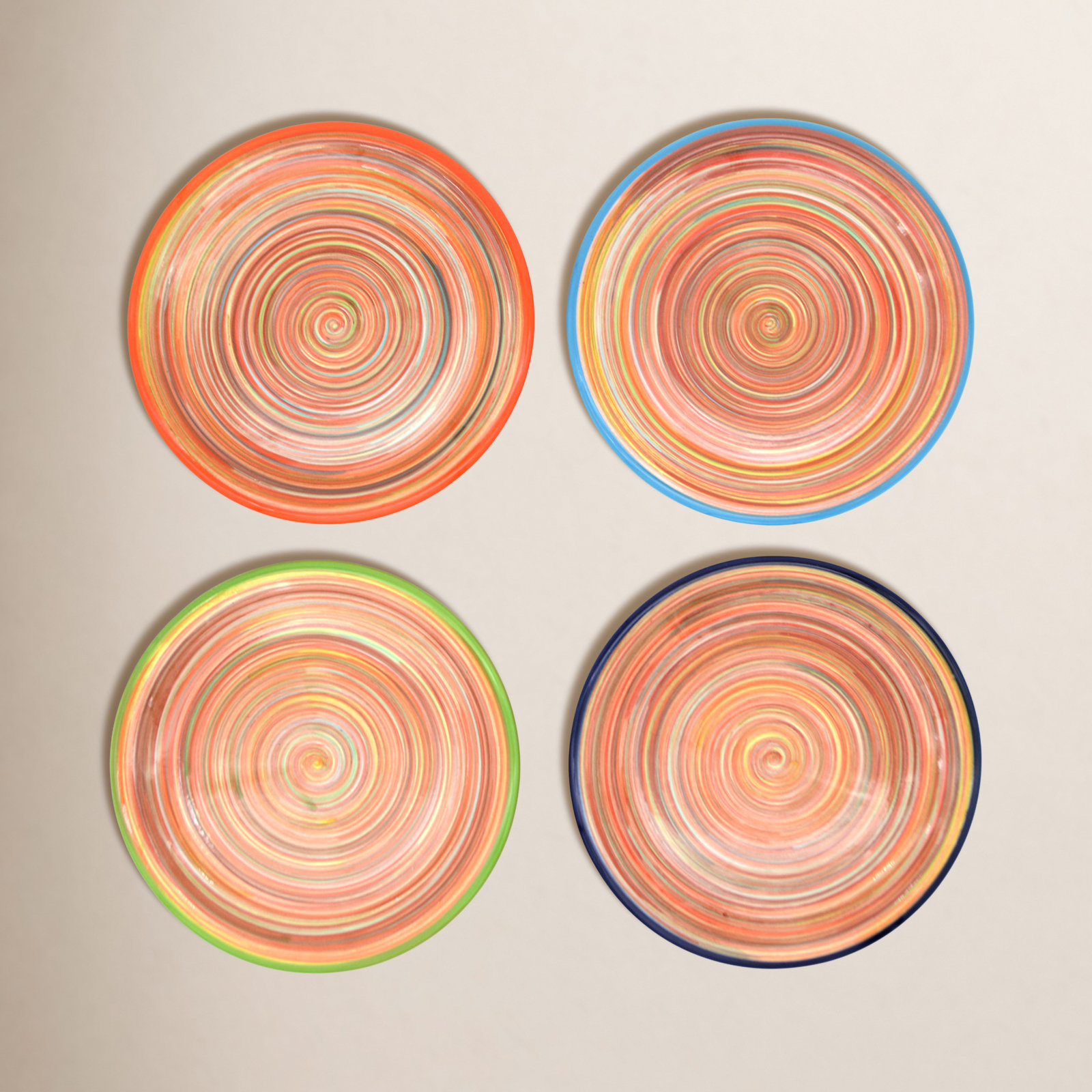 Raia 9" Salad Plate, Multicolor Red