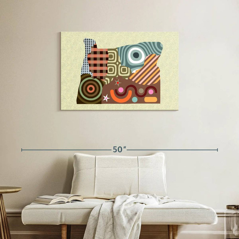 Oregon State Map, 24" H x 36" W
