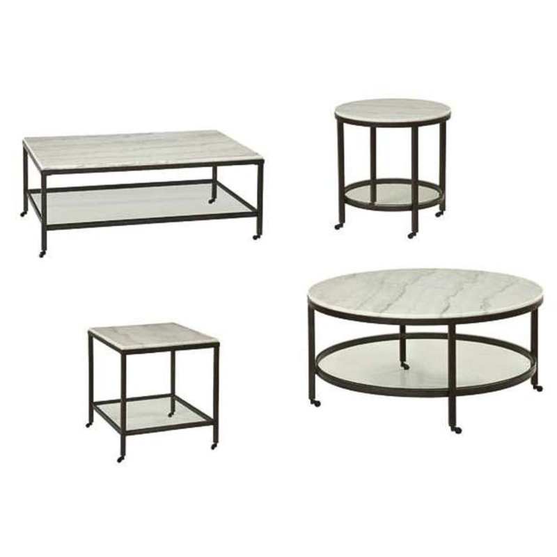Whitman Barston 4 Legs Marble Top Coffee Table