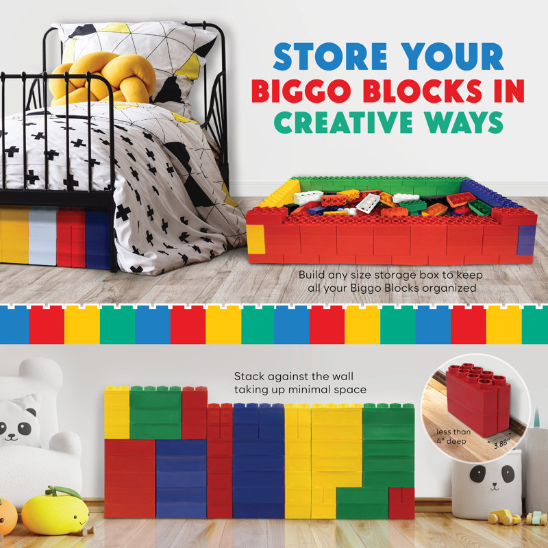 Biggo Jumbo Multicolor Plastic Building Blocks Set for Kids