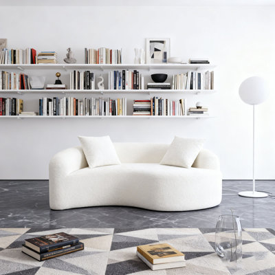 Curved Chenille Sectional Sofa