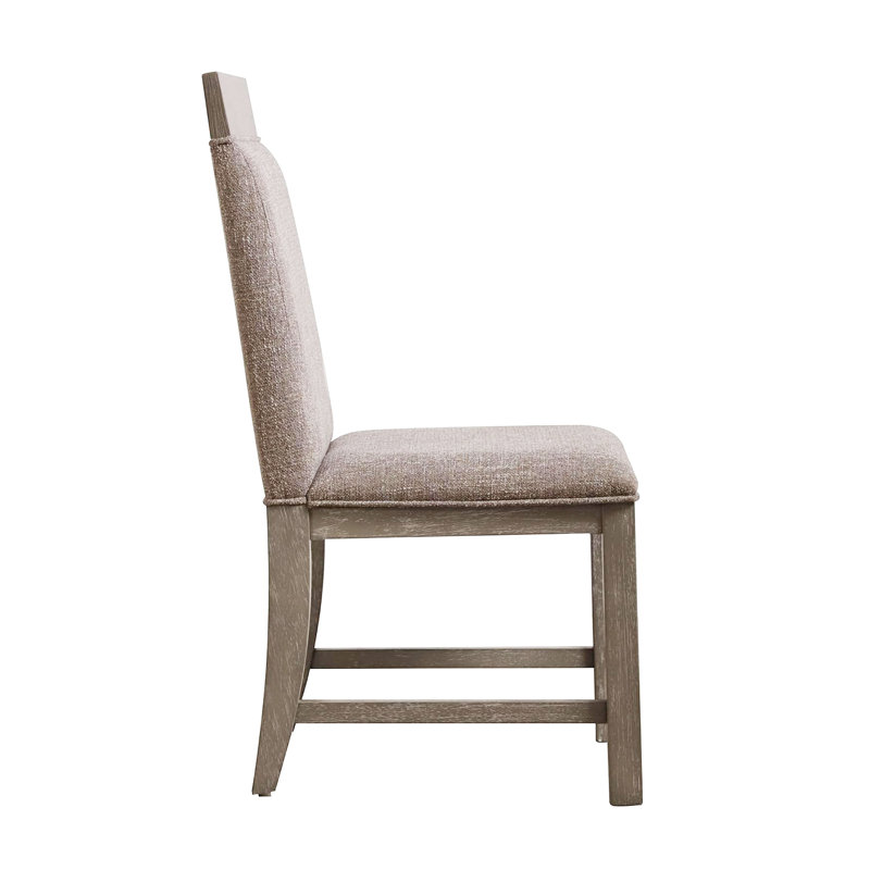 Ensemble de 2 chaises d'appoint rembourrées en gris et gris pierre