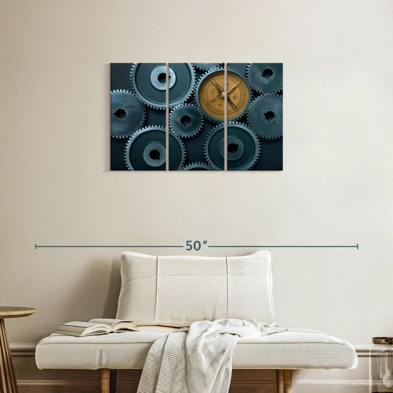 Cogs And Compass, 20" H x 33" W