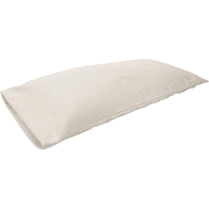 Soft Cotton Pillowcases with Enclosed Sleeve Design Breathable Pillow Case for Easy Removal, Queen, Organic Flannel Natural
