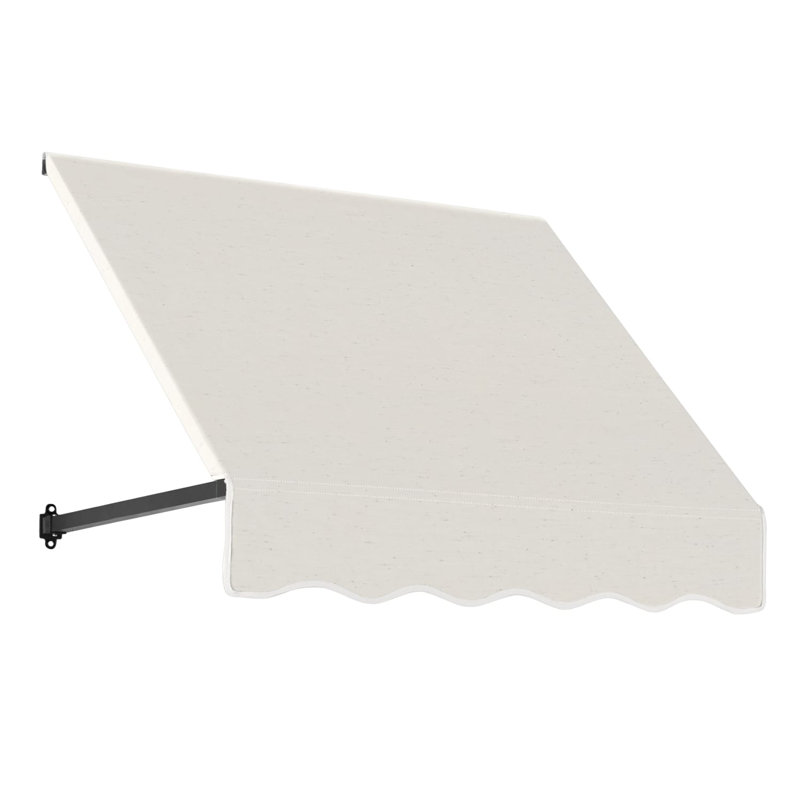 Auvent fixe en tissu acrylique rétro Awntech Dallas, H 31 po x l 52,5 po x P 24 po, Tweed avoine