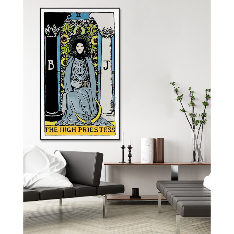 The High Priestess Print, Black Framed, 31" H x 19" W