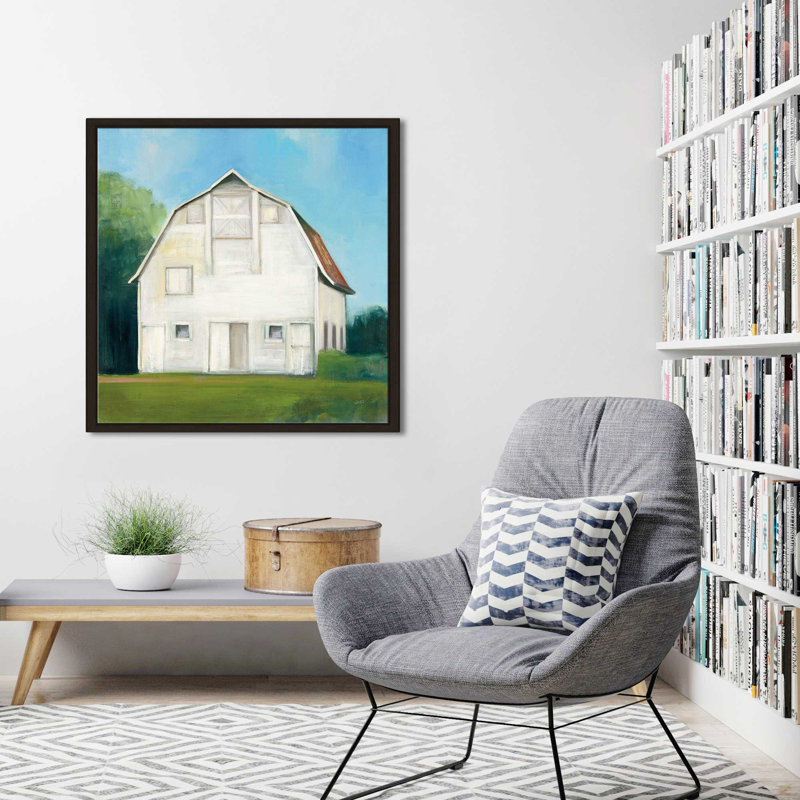 Farm Farm - Peinture, H 27,5 po x l 27,5 po x P 2 po, Cadre flottant espresso