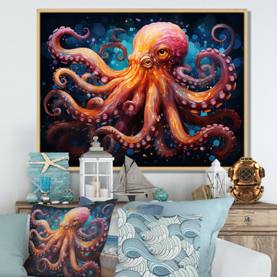 Octopus Expressionist Abyss II sur toile