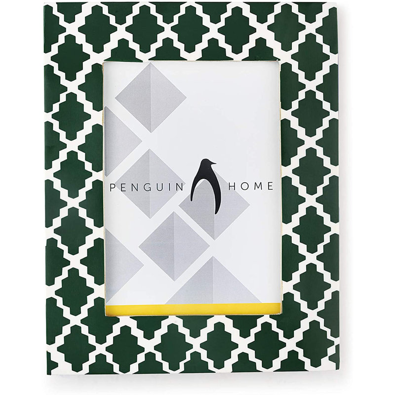 Bevelled Picture Frame, 24cm H x 19.3cm W x 24.3cm D, Green