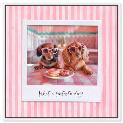 «Donut Date», reproduction d'art sur toile pour enfants par Art Remedy