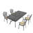 Durable 5-piece Aluminum Patio Dining Set, Elegant Traditional Design
