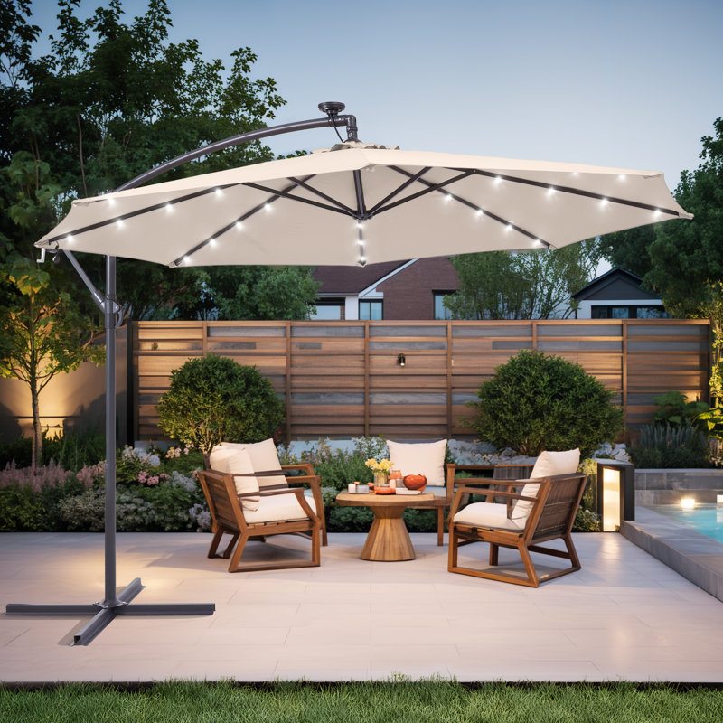 Parasol en porte-à-faux 10 pi Atanase, Kaki