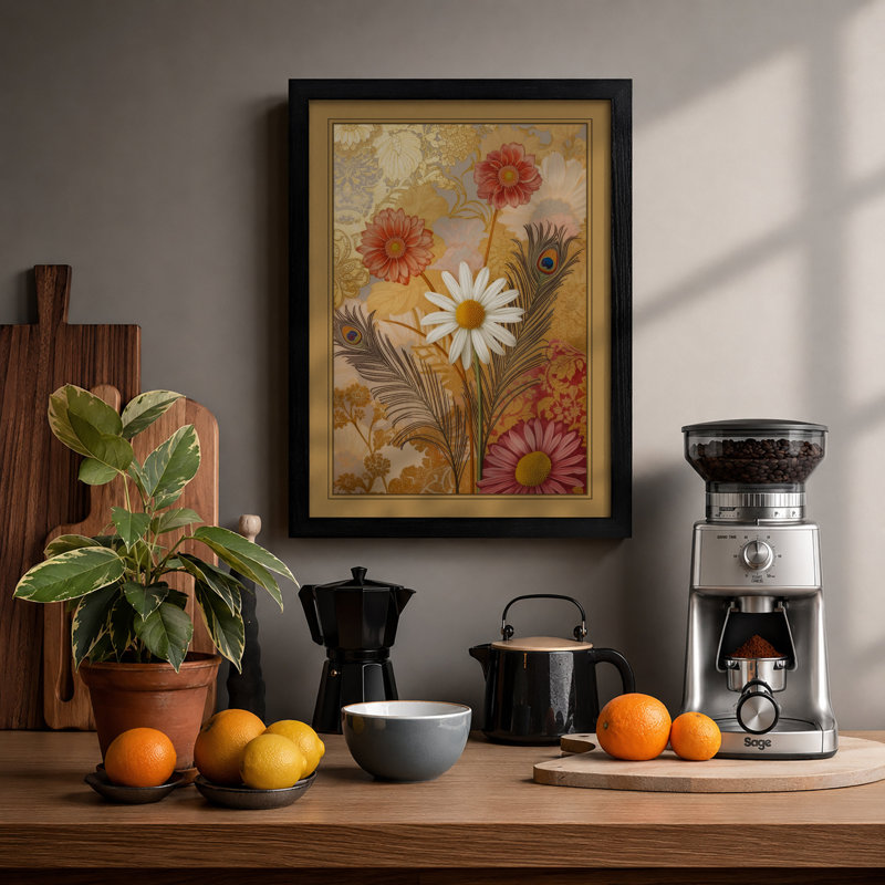 Bloom Cluster Botanical - Framed Print, Black, A3 - 42.0 x 29.7 cm