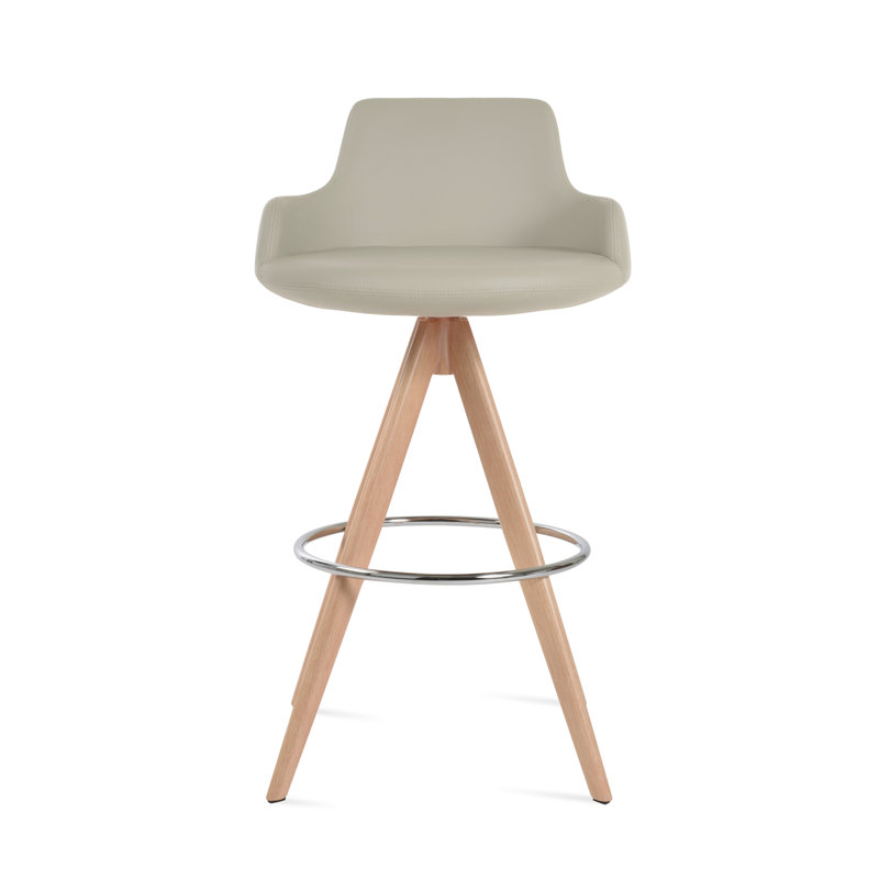 Tabouret de derviche, Naturel, Gris clair, Tabouret de bar (siège d'une hauteur de 29,5 po)