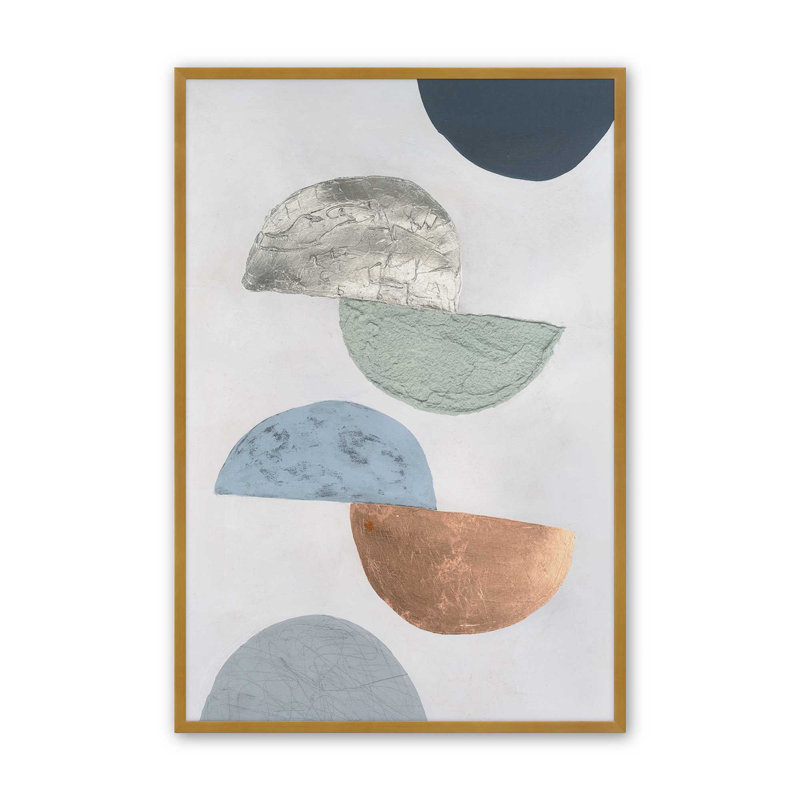Sundered Circles I par Michael Willett, reproduction d'art sur toile, Impression sur cadre ouvert sans papier mat, Doré