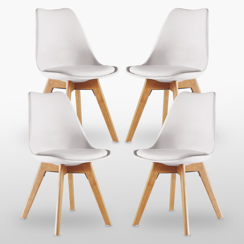Thomasin Upholstered Dining Chair, White, 4