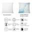 Coussin décoratif en marbre liquide bleu clair et blanc-1764340313