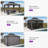 PURPLE LEAF 10' X 12' Permanent Hardtop Gazebo Aluminum Gazebo with Galvanized Steel Double Roof for Patio Lawn and Garden, Curtains and Netting Included, Gray-82941084
